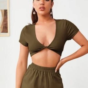 SOLD - SHEIN Twist Crop Top